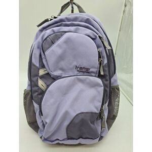 Trans By JanSport Purple & Gray Backpack With Multiple Pockets & Adjustable Stra